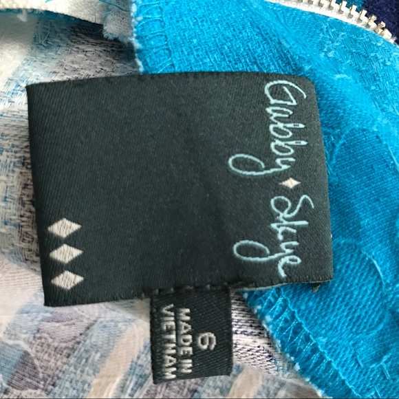 Gabby Skye Blue Striped Dress - Picture 4 of 4